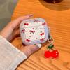 Twist edge cherry for Apple AirPods 1 Bluetooth wireless earphone case Pro1/1st generation earphone cover cartoon