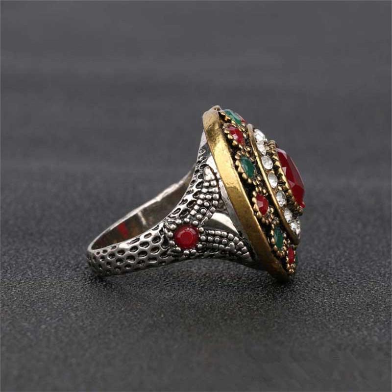 Ring Agate Red Resin Crystal Beads Round Multicolor