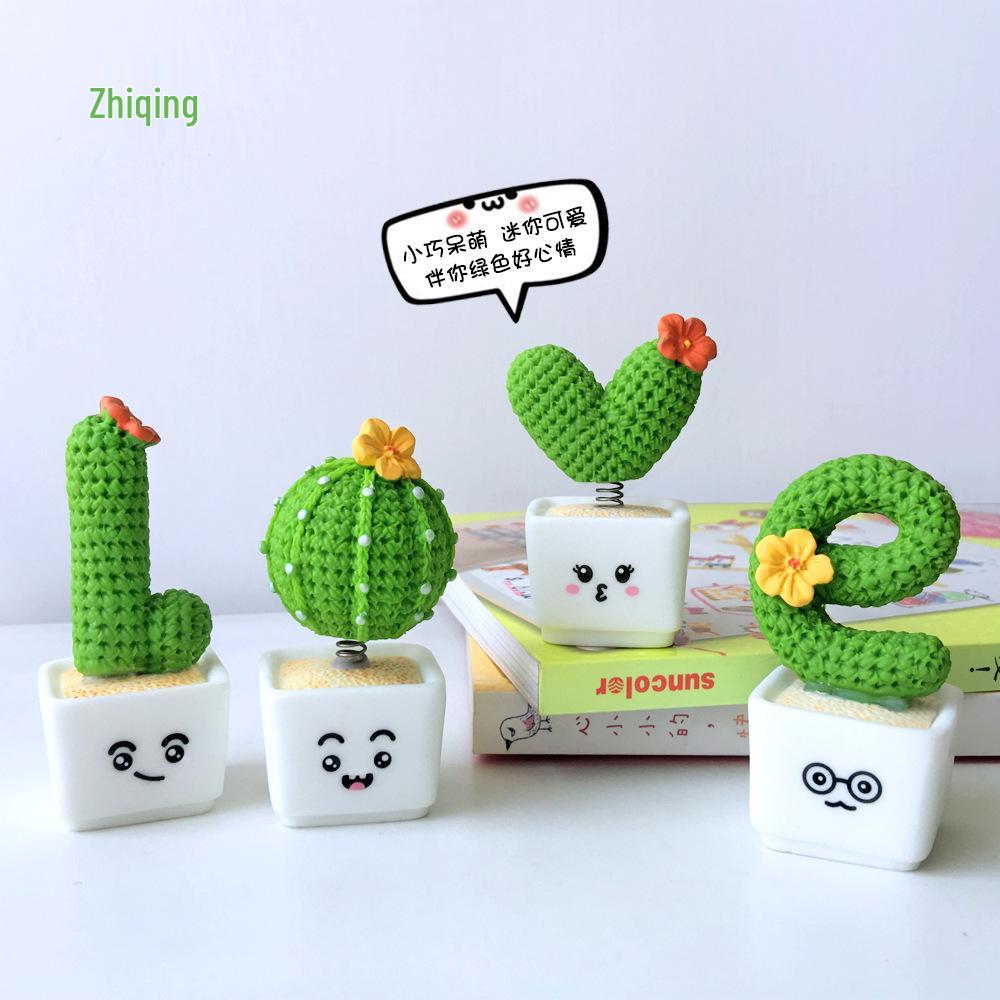 Valentine's Day Cactus Resin Bonsai Car Ornament