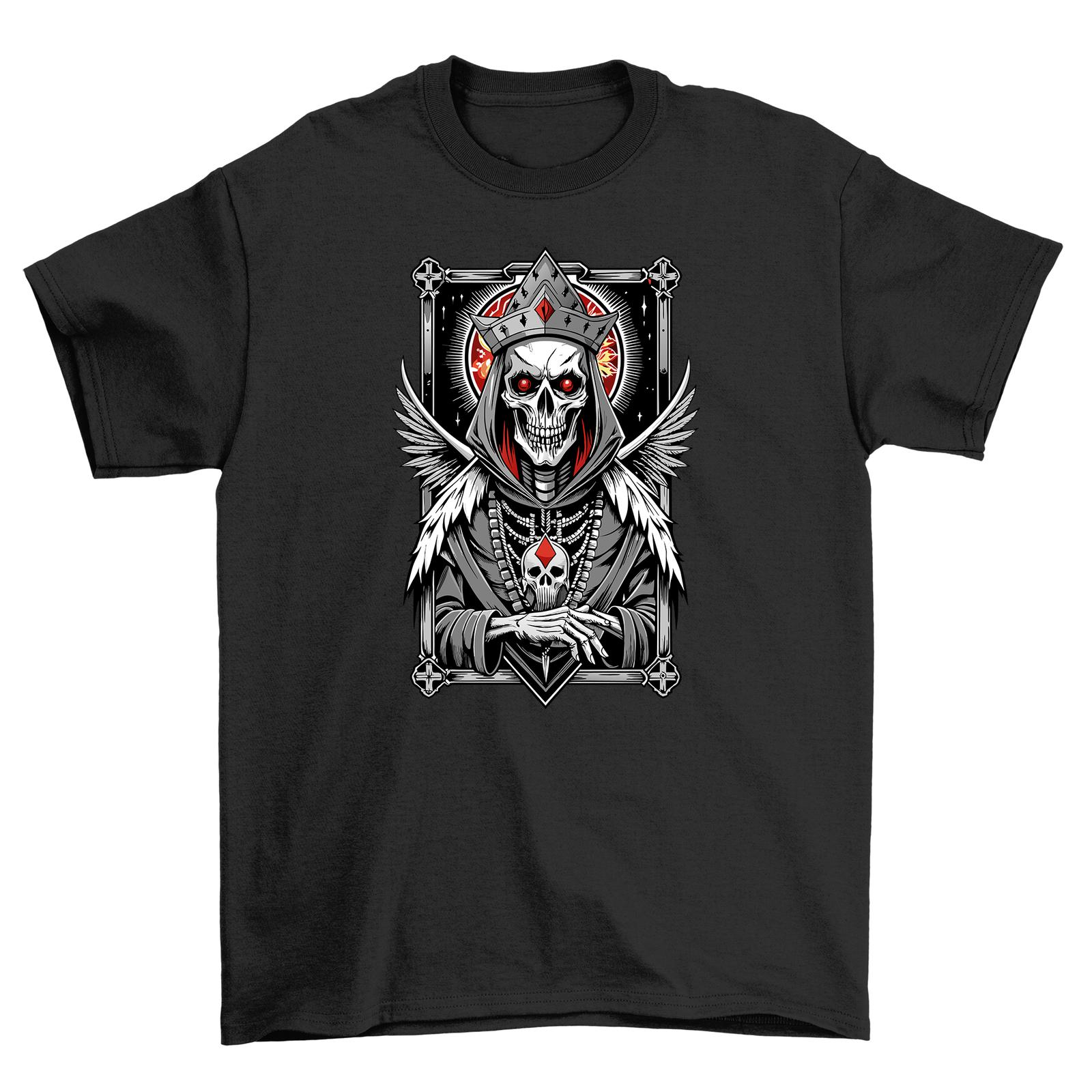 

Gothic_18 Футболка с крыльями скелета - Жуткая, но стильная! Унисекс принт, 100% Х S