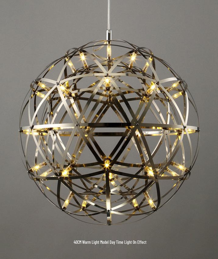 Golden Sparkle Chandelier for Shopping Malls, Hotels, Bars, Clothing Stores, Cafes, Stairs, & Restaurants