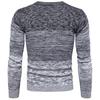 Long Sleeve Patchwork Men Sweater Autumn Winter O-Neck Stretchy Knitted Pullover Sweater Streetwear