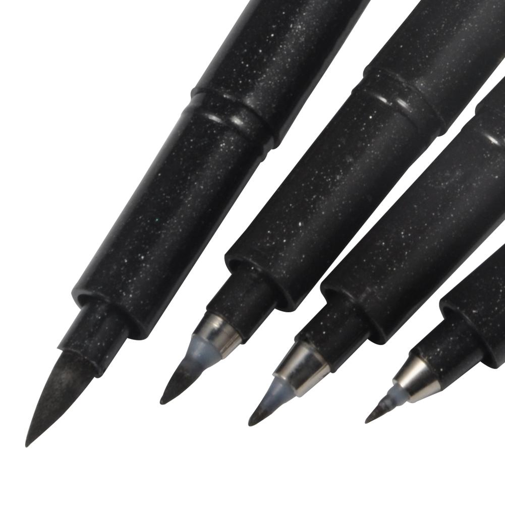 Pack of 3 Calligraphy Pen Set Brush Pen Soft Brush Tips Manga Writing Drawing Ink Pen Script Gi