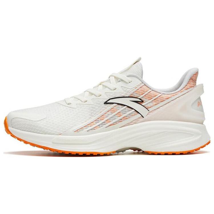 New Anta Antelope Run 3 Anti Slip Wear Resistant Low Top Running Shoes Men's White Orange 112325585-7