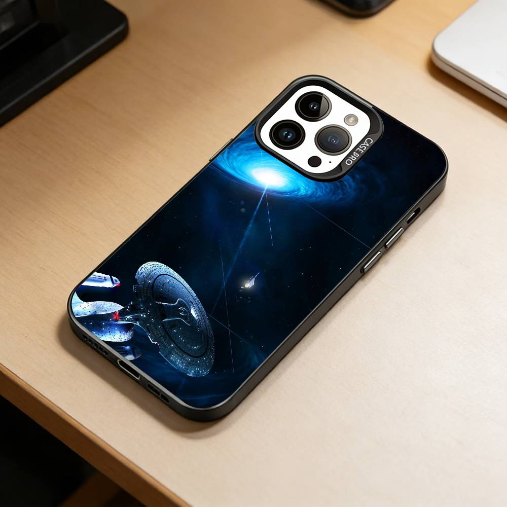 S-Star Trek Ships   Phone Case For iPhone 17,16,15,14,13,12,11 Plus,Pro Max,XS,Colorful Silver Black Cover