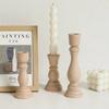 Solid Wood Candle Holder - Column Cone-shaped Design, Ideal Decor for Wedding, Party, Birthday, Family Dining Table