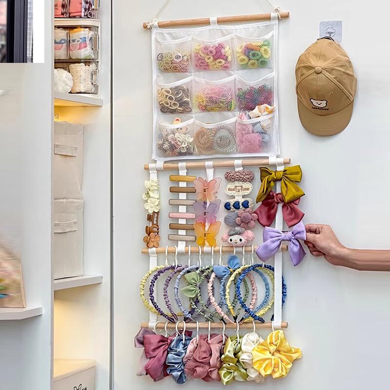 Children's Wall-Mounted Hair Accessory Organizer Bag