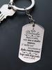 Stainless Steel Keychain and Necklace, Gift for My Daughter, Engraved Badge, Ideal Gift for Men, Couples, Boyfriend, Family & Friends