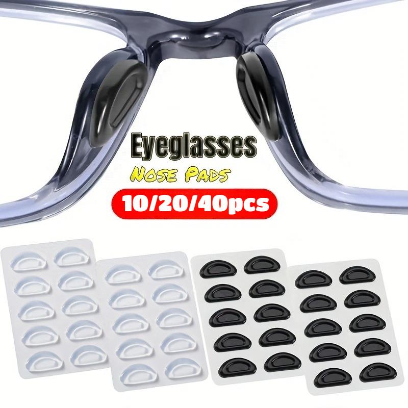 40pcs Nose Pads Super Sticky Anti Slip Eyeglass Soft Silicone Adhesive Glasses Nose Pads for Plastic Frame Glasses Sunglasses