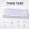 TMKB T68E Wired Gaming Mechanical Keyboard with RGB Gasket Smooth Typing Factory Blueberry White 60% Backlight, Hot-Swap, Mount, Feel, Lubricated,