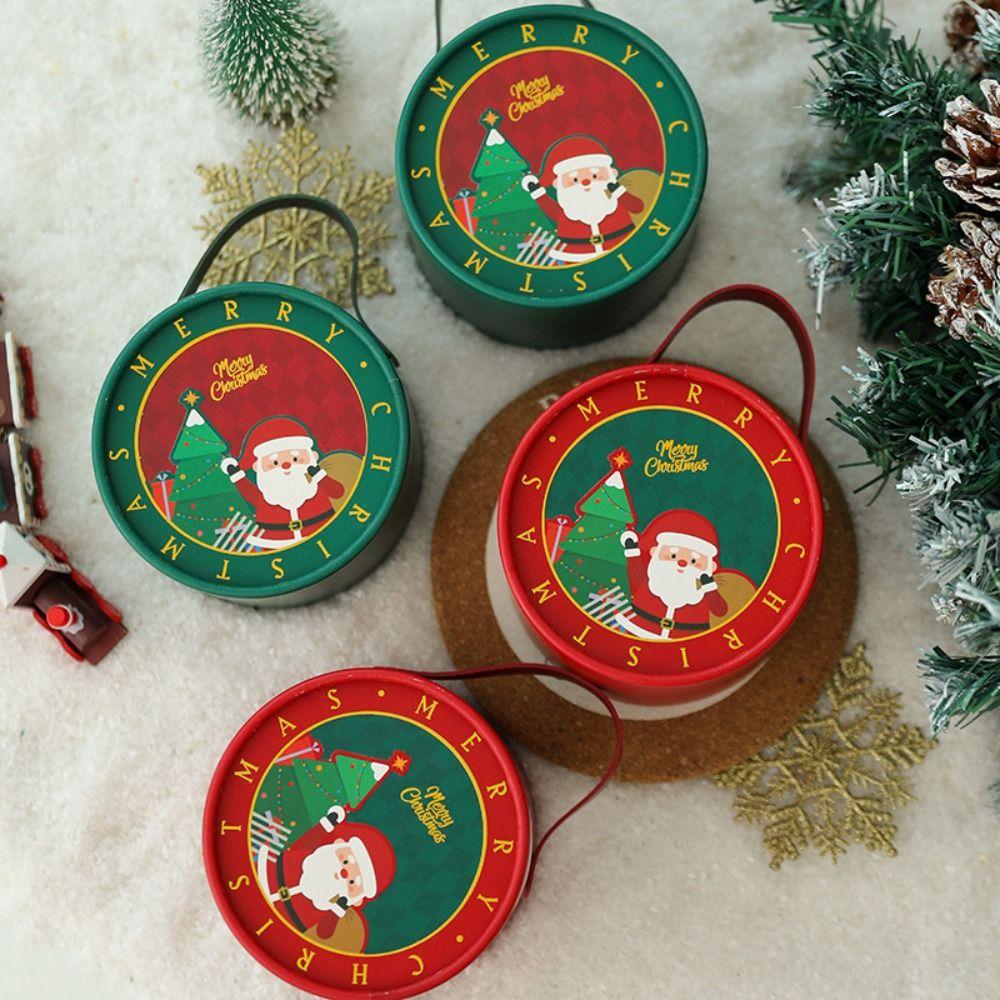 Cu Mâner Cutie de Ambalaj de Crăciun Portabilă Cutie de Depozitare Cadouri Decor de Crăciun Ajunul Crăciunului