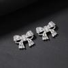 2 PCS Bowknot Shape Rhinestone Buttons Alloy Sewing Accessories for DIY Wedding Clothing Cardigan Cheongsam Crafts