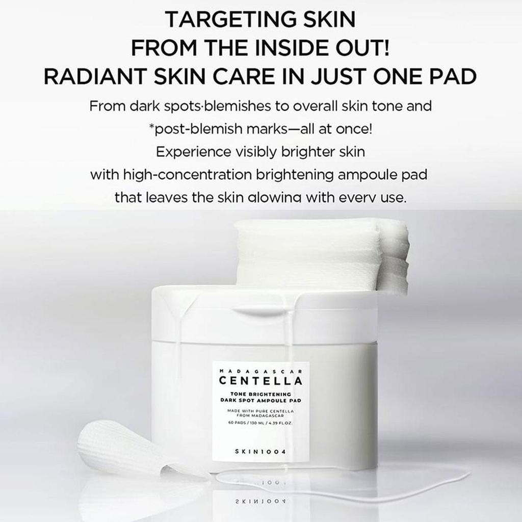 SKIN1004 MADAGASCAR CENTELLA TONE BRIGHTENING DARK SPOT AMPOULE PAD 60pcs