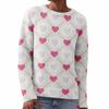 Valentine's Day Heart Long Sleeve Pullover Sweater - European & American Autumn/Winter 2026 Collection