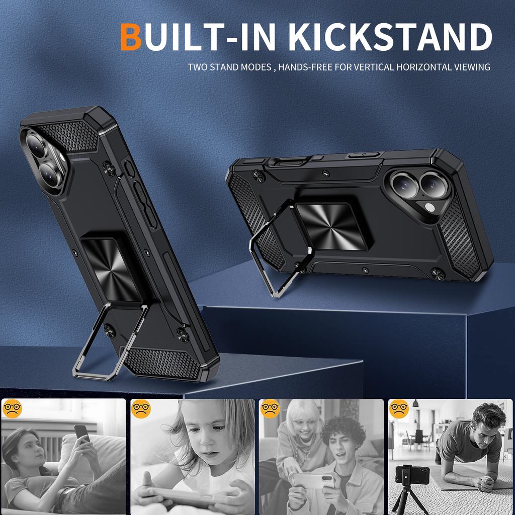 For iPhone 16 Case Military Grade Anti-Drop TPU+PC Phone Shell