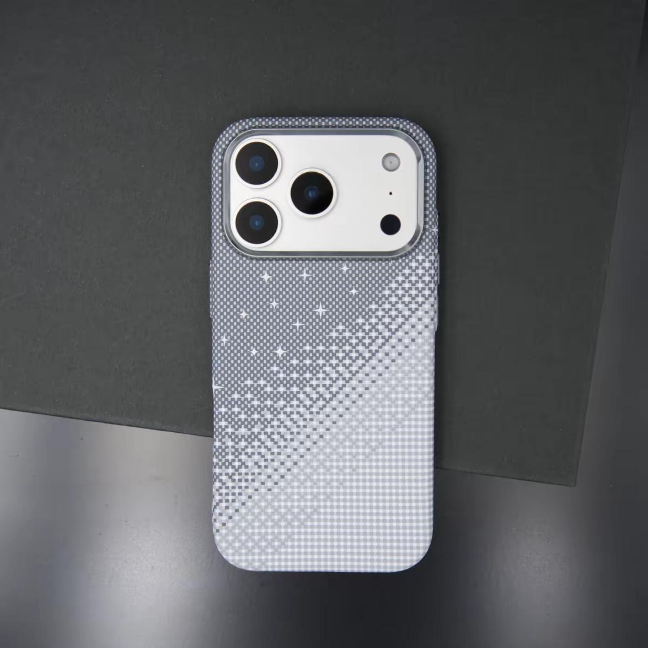 

Kevlar Shadow-Star Texture Magnetic iPhone 17 Pro Max Case with 16-Foot Drop Protection for iPhone 15 Pro Max