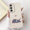 Phone Case For Samsung Galaxy A55 A54 5G Camera Shockproof Soft Liquid Silicone Bumper On Samsung A54 A 55 Funny Animals Meme