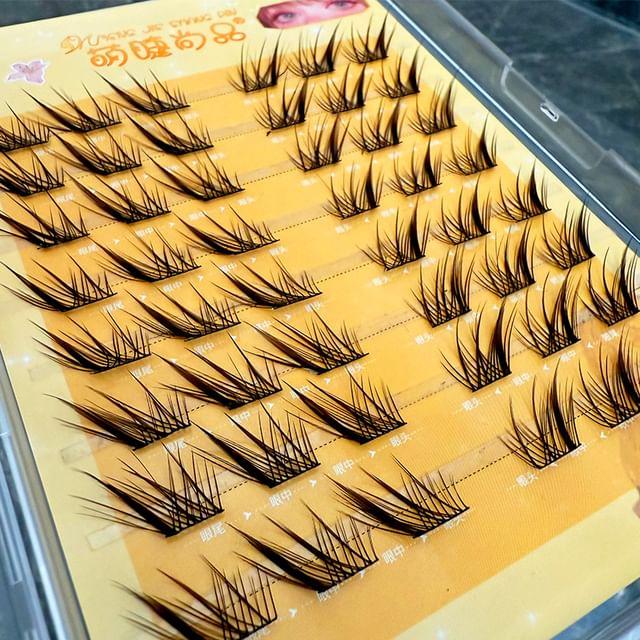 Aimo - Объемные пучки-кластеры для ресниц  Лисий глаз  без клея