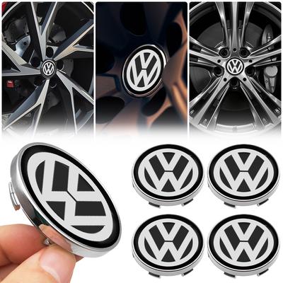 For BorCar Wheel Center Hub Cap Stickers Car Rims Dust-proof Cover Hubcaps Emblem for VW CC Golf 6 7 GTI Tiguan Passat B5 B6 B7 Jetta