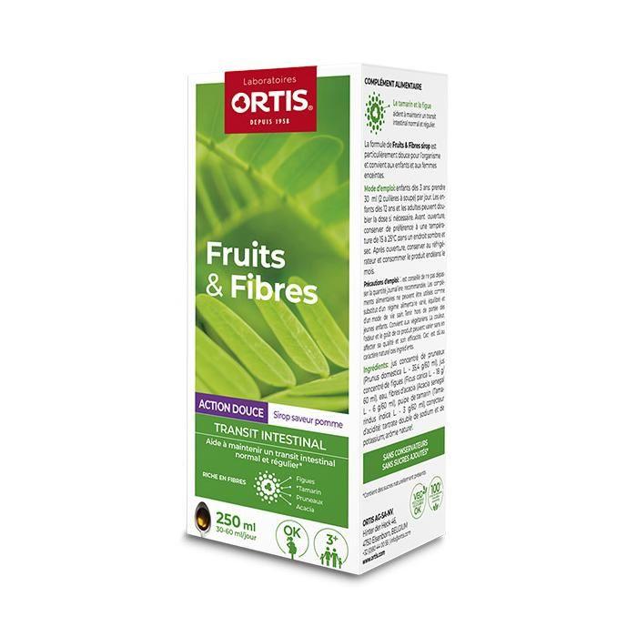 Ortis Transit Intestinal Fruits Et Fibres Action Douce Adapté Aux Enfants 250ml