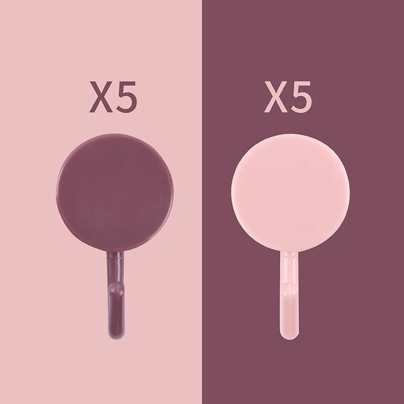 

Скандинавский круглый самоклеящийся настенный крючок: Прочный, Не оставляющий следов, Креативный пластиковый дизайн