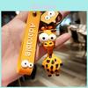 Trendy Cartoon Bug-eyed Giraffe Keychain Gift Adorable Cute Keyring Accessory