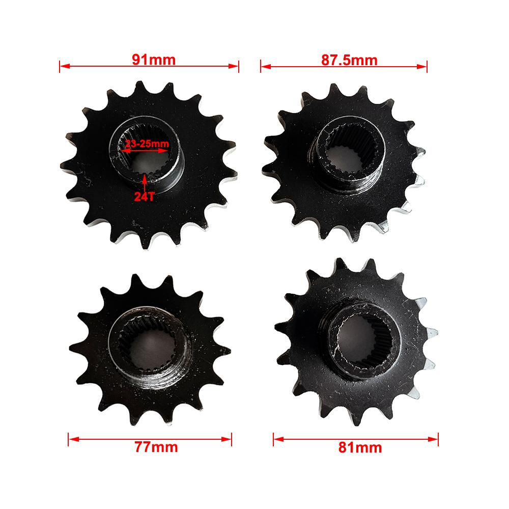 14T 15T 16T 17T 530 Chain Front Sprocket Cog 24 Spline Gear For GY6 125cc 150cc 200cc 250cc ATV Quad Go Kart UTV Dirt Bike Parts