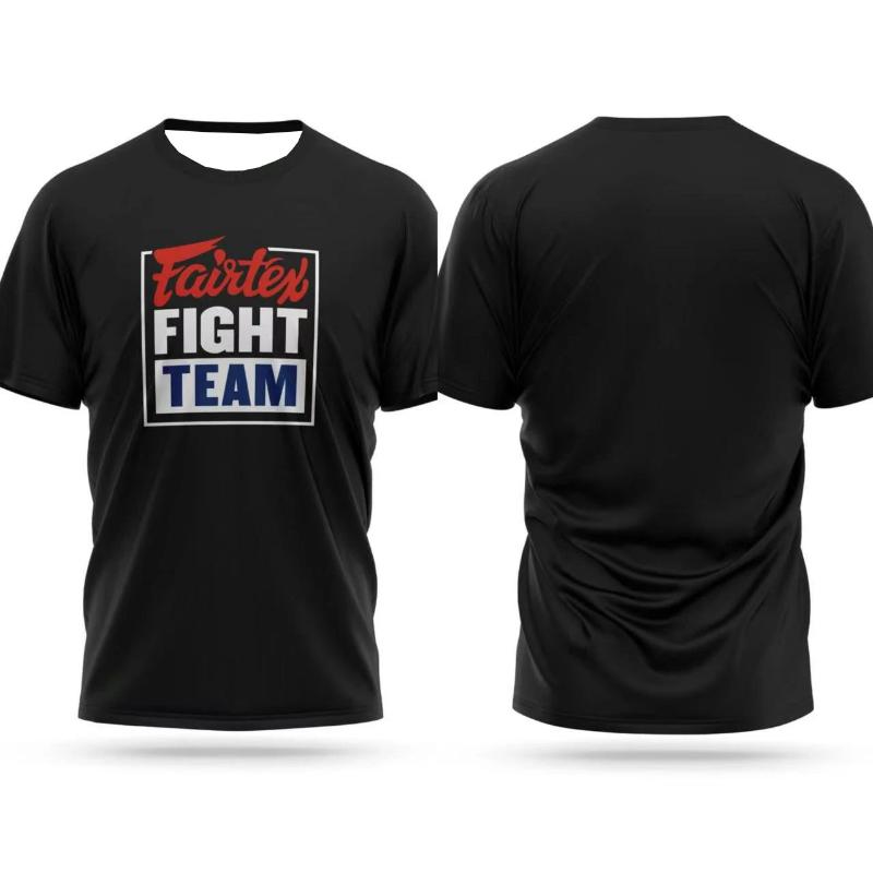 New Summer Quick-Dry Mens T shirt Fighting Suit Fairtex Printed Sports Comfortable and Breathable Loose Short Sleeve Womens Tops