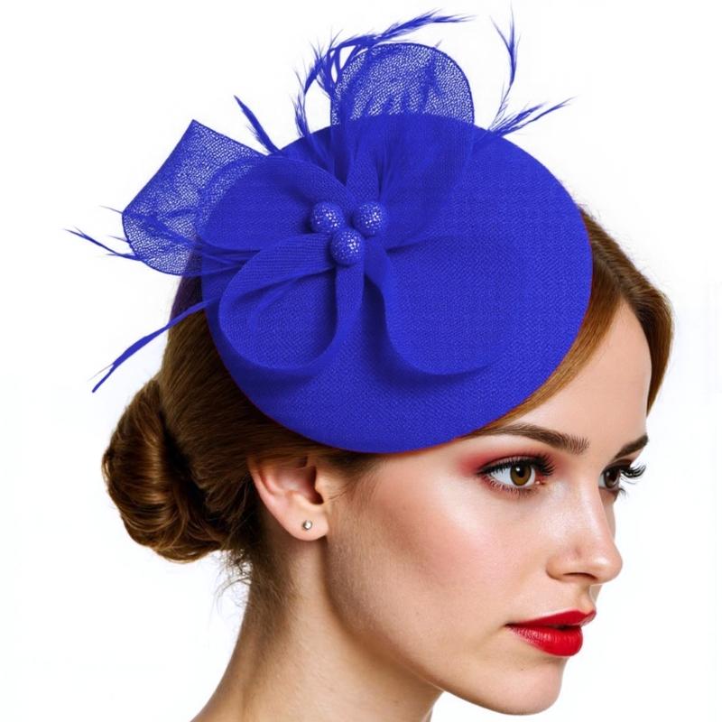 Elegant Hårband Dam Fascinator Huvudbonad Handgjort Håraccessoar För Bröllopsfester Och Temafester