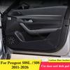Car Door Anti Kick Pad Protection Sticker for Peugeot 508L 508 2011-2026 2026 Scratch Resistant Film Mat Interior Accessories