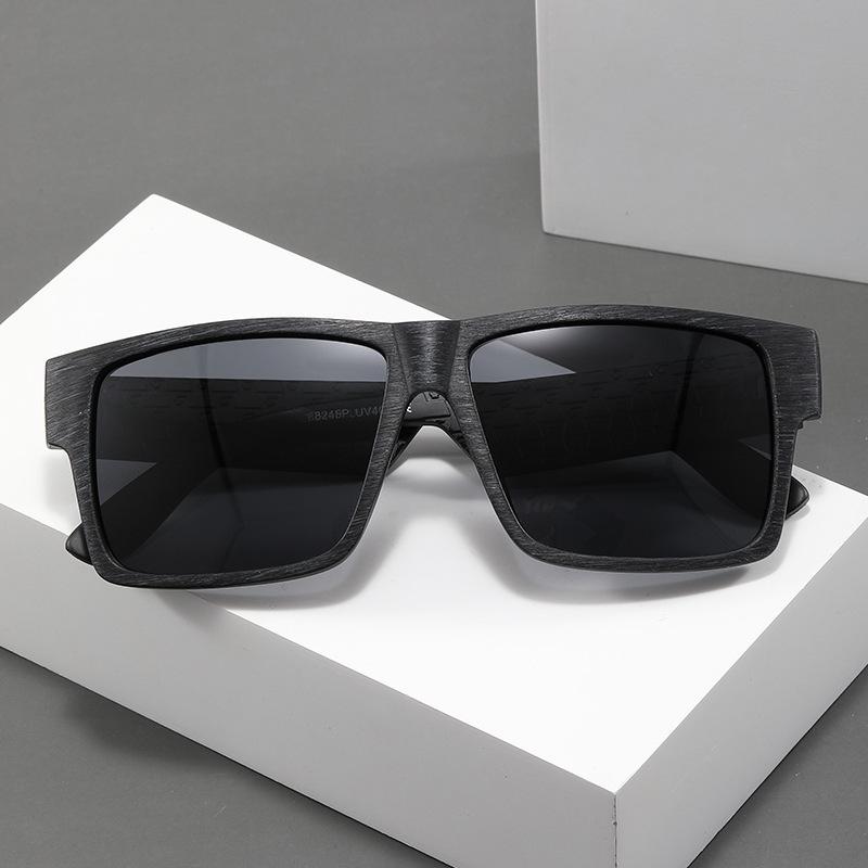 Polarized Fashion Driver Driving Sunglasses Wood Grain UV Resistant Glasses Men's Factory Processing Custom