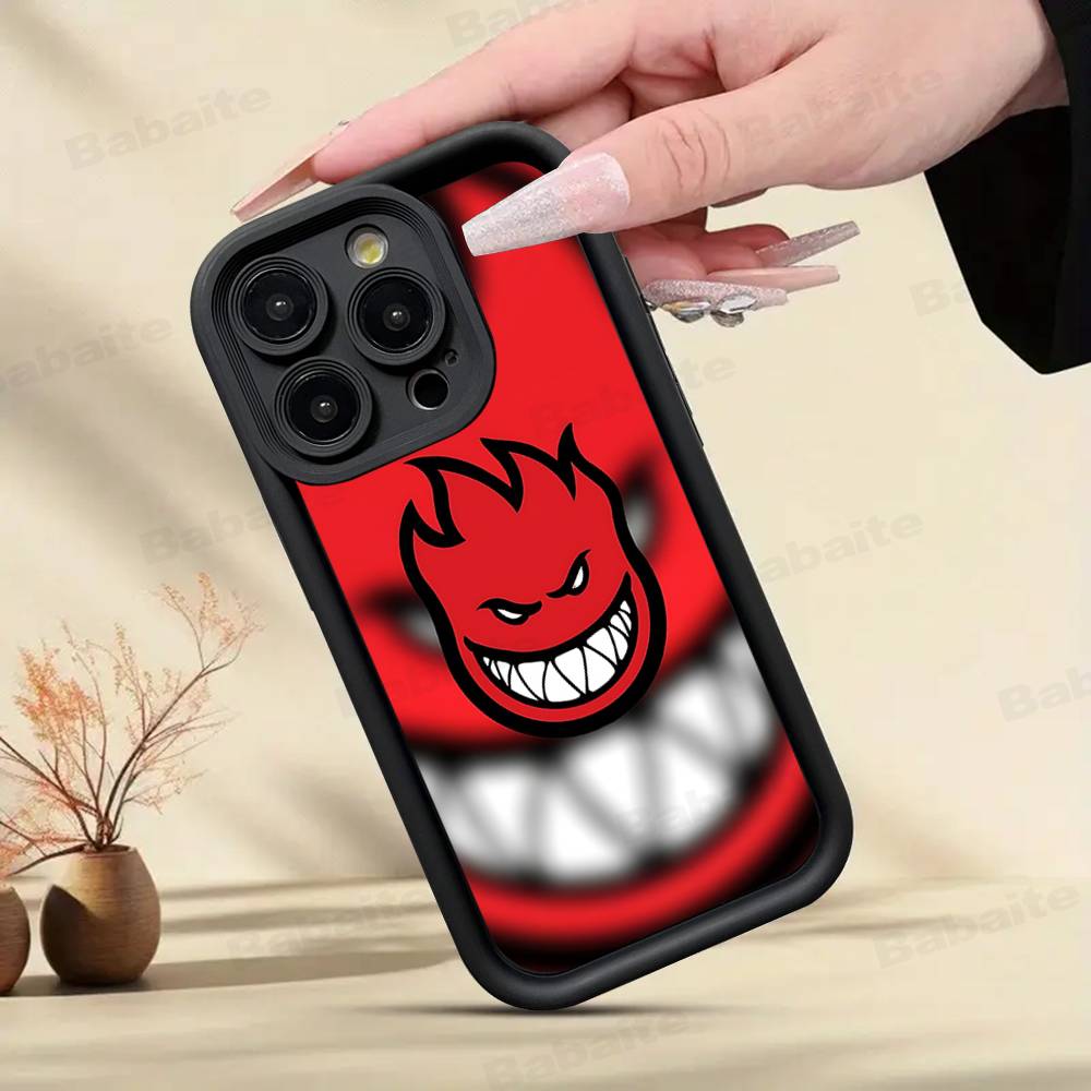 Fashion S-Spitfire Skateboard Phone Case For IPhone 11 12 13 16 15 17 14 Pro Max Soft Funda Silicone Cover