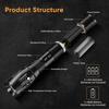 WINDFIRE Green Light Tactical Flashlight, Powerful Green Flashlight, 1 Lighting Mode, Adjustable Zoom Handheld Light, IPX4 Waterproof, Pig Wolf Mint L