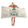 Cartoon Ship Sailor Series digital-printed polyester Superfine fiber double-sided fleece Beach vacation bath towel, beach towel
