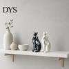Desk Decorative Cat Figure 3D Printed Figurine, Modern Geometric Sculpture, Minimalist Art Burr-free Ornament Decor for Entryway Shelf, Lover