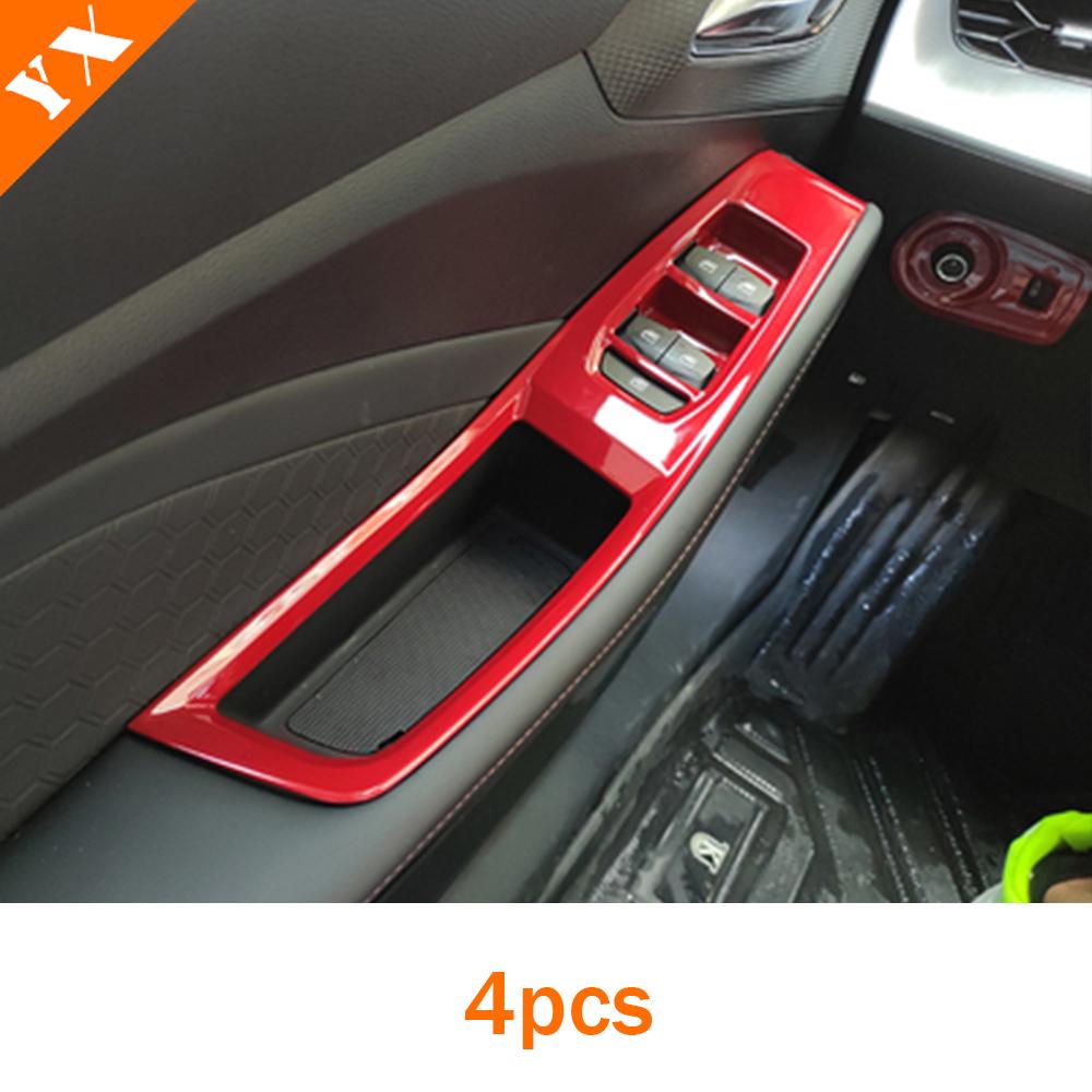 For MG GT  2022-2024 Car Full Set Trim Interior Moulding Red Look Window Lift Center Console Panel Inner Handle