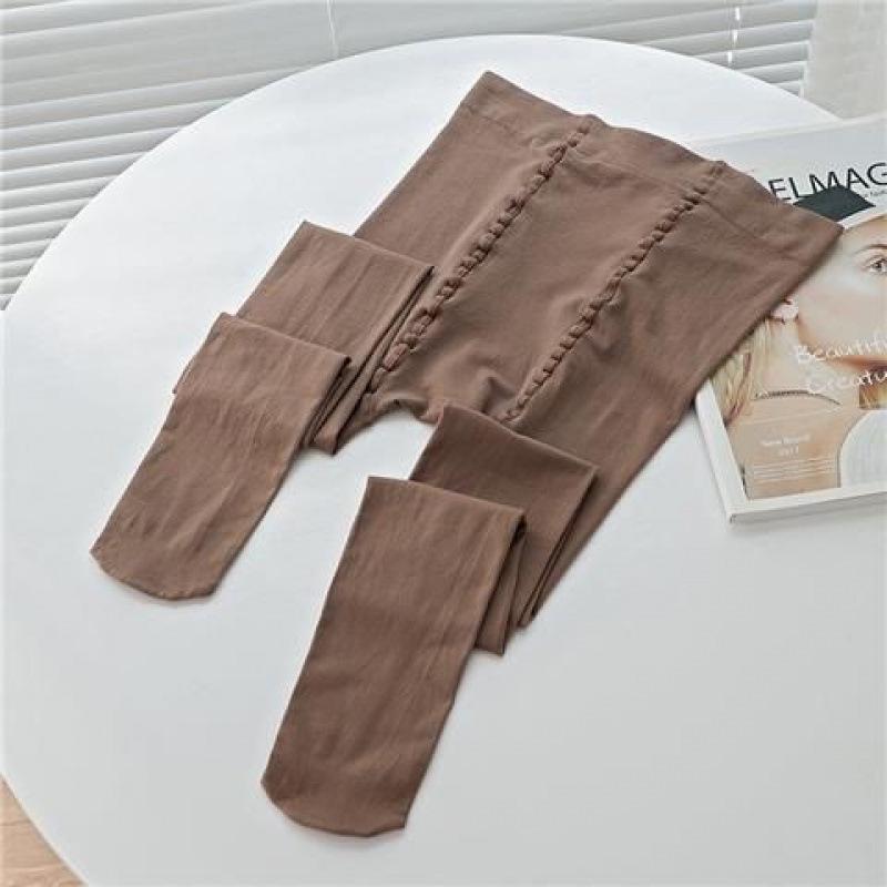 Women s Plus Size Velvet Bodysuit Tights - Black Silk Stockings Pantyhose кофейный