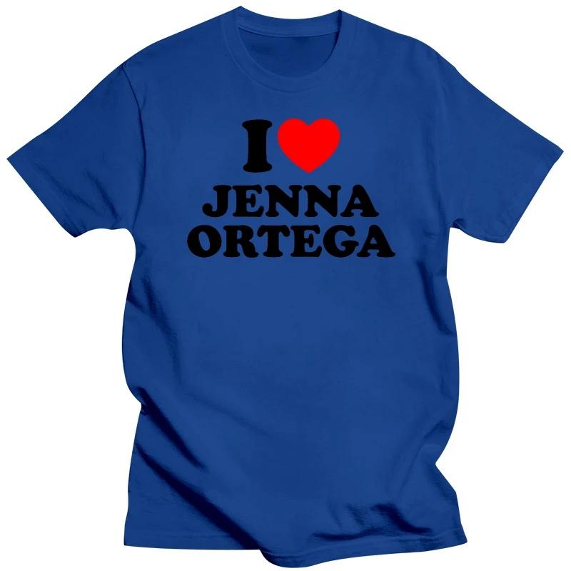 

Футболка I Love Jenna Ortega, летние футболки с круглым вырезом и коротким рукавом в стиле хип-хоп, мужская мода, повседневные футболки больших размеров, европейские размеры, уличная одежда 4XL