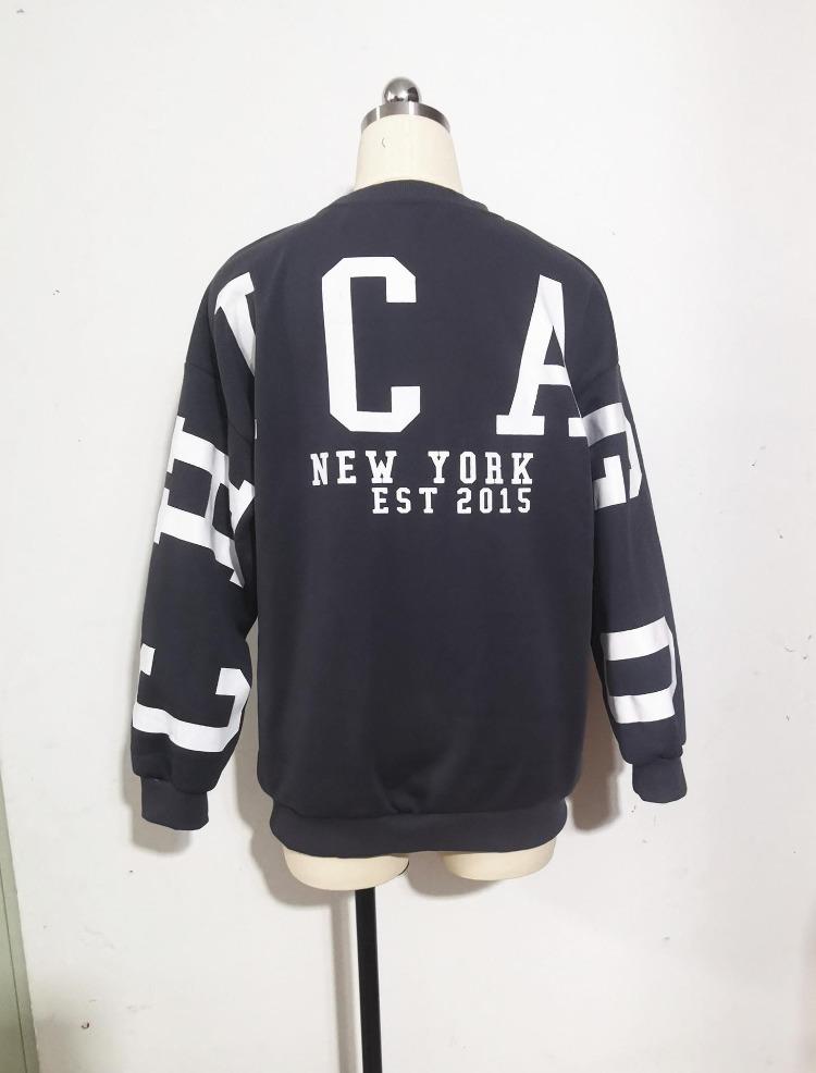 

Женский повседневный свитшот с принтом букв, свободный, с круглым вырезом, плотный, универсальный топ, 2023 S серый