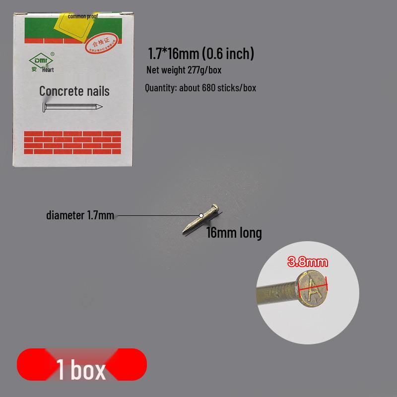 High Hardness Cement & Steel Nails: Durable Wall & Woodworking Nails, Round Nails & Decorative Hooks for Concrete and More