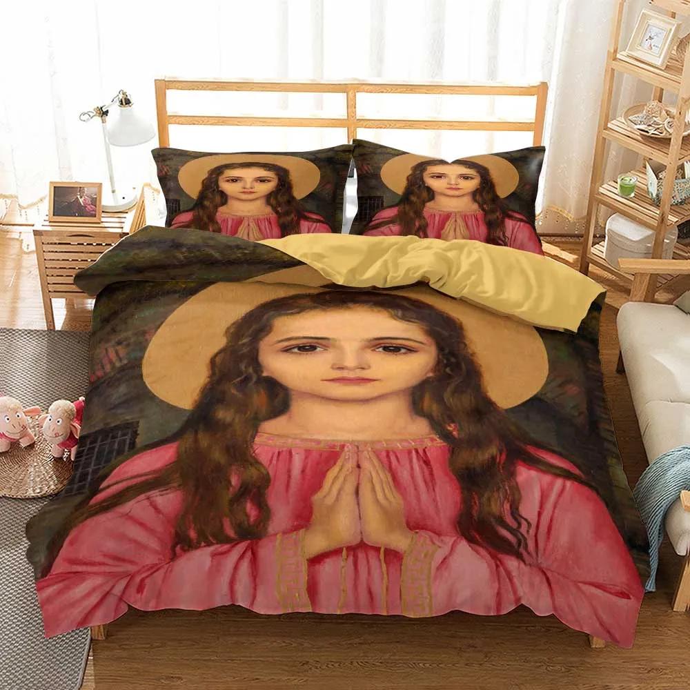 Print Boho Mandala Bedding Set Queen Size Egyptian Duvet Cover Sets With Pillowcase Bedspread 2/3 Pcs Bed Covers Set Bedroom