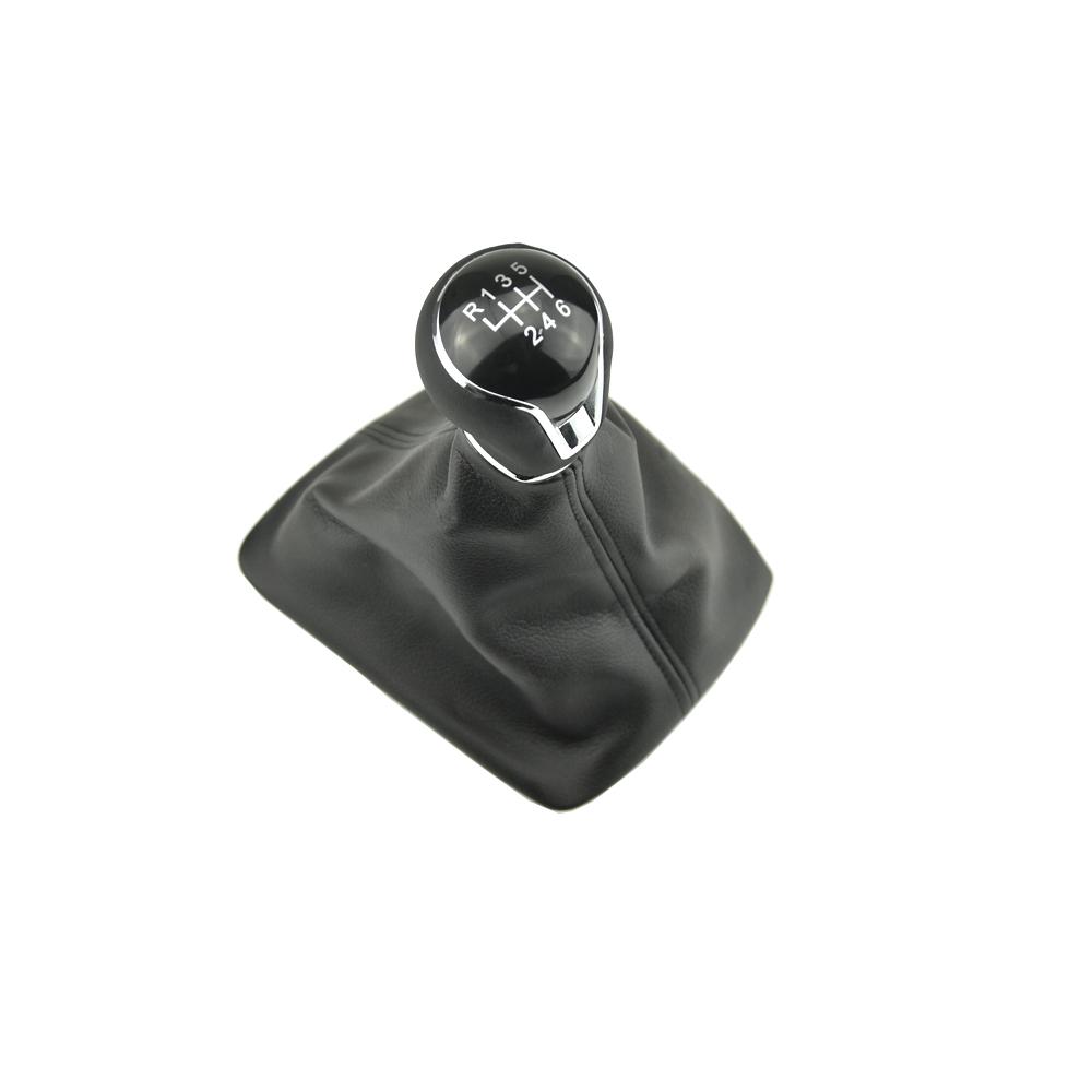 Car-Styling 5/6 Speed Gear Stick Shift Knob Level Leather Boot Fit For Seat Leon 5Doors 2012-