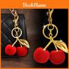 Kers Vrucht Tas Hanger Met Pluche Afwerking Voor Handtassen En Sleutelhangers