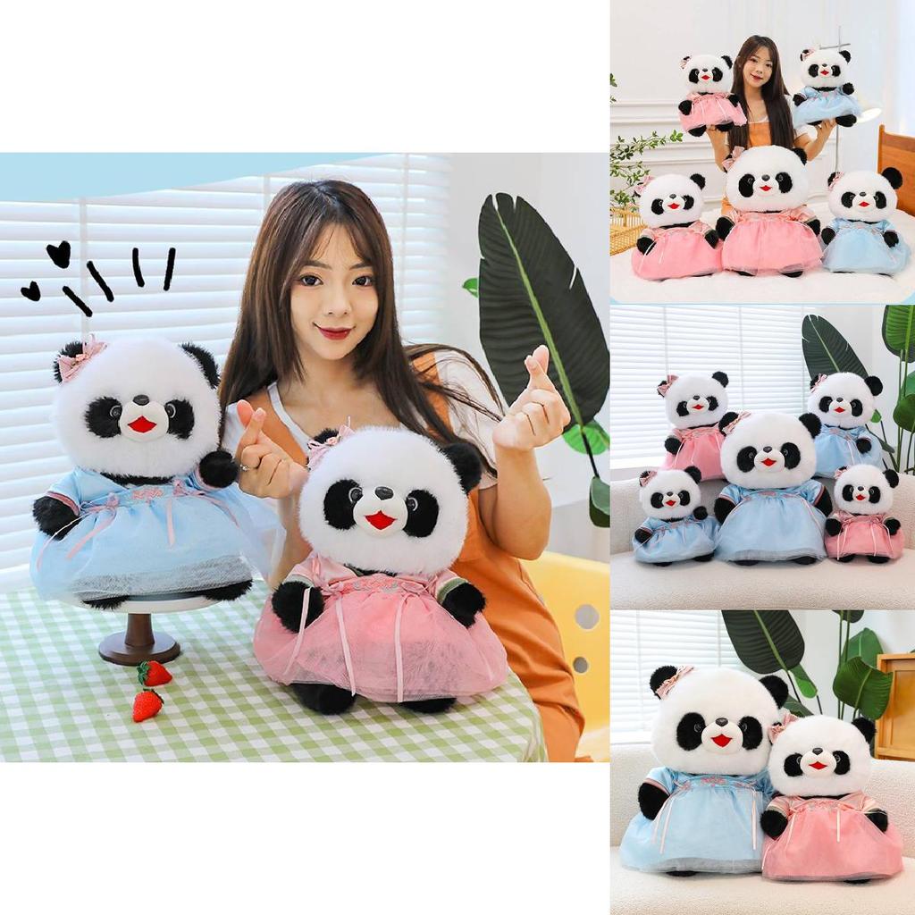 Adorable Large Panda Plush Toy With Chinese Style Hanfu Design For Birthday Gifts And Cuddling Comfort