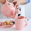 YMEEI Creative Flamingo Teapot Set Ceramic Teapot With Handle Cute Animal Mark Cup Pink Porcelain Tea Pot Teaware Drinking Tools