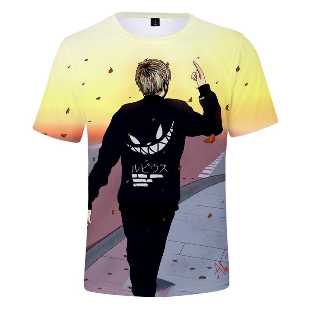

Rubius Merch 3D Print T-shirt Men Women Kids Summer Fashion Casual T Shirt Cartoon Anime Harajuku Streetwear Tops & Tees XS сірий