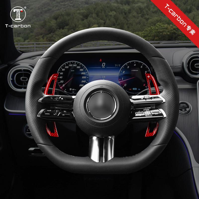 T-Carbon True Carbon Fiber Shift Paddles for Mercedes E-Class: 22 E63AMG, 21 E53E63