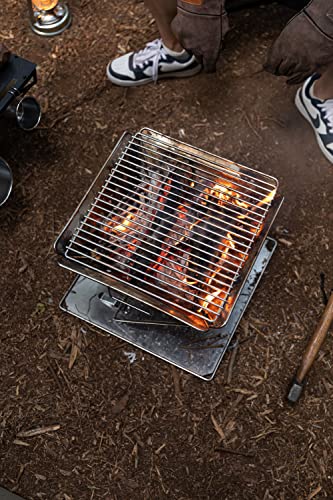 [Amazon.co.jp Exclusive] NANGOGEAR (Nanko Camping Gear) Heavy Duty Grill for Fire Grills, Stainless Steel Wire Mesh, 33.5cm, 11344(W12)