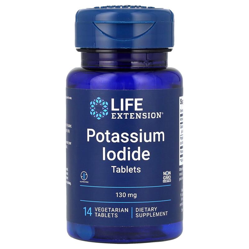 Potassium Iodide, 130 mg, 14 Vegetarian Tablets