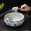 Su Aizhen Master Ceramic Blue & White Gold-Painted Fish Tea Set